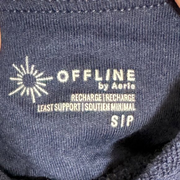 Offline By Aerie Recharge Bra - Deep Blue - Size S - Minimal Support - Terry Lou - Picture 3 of 5